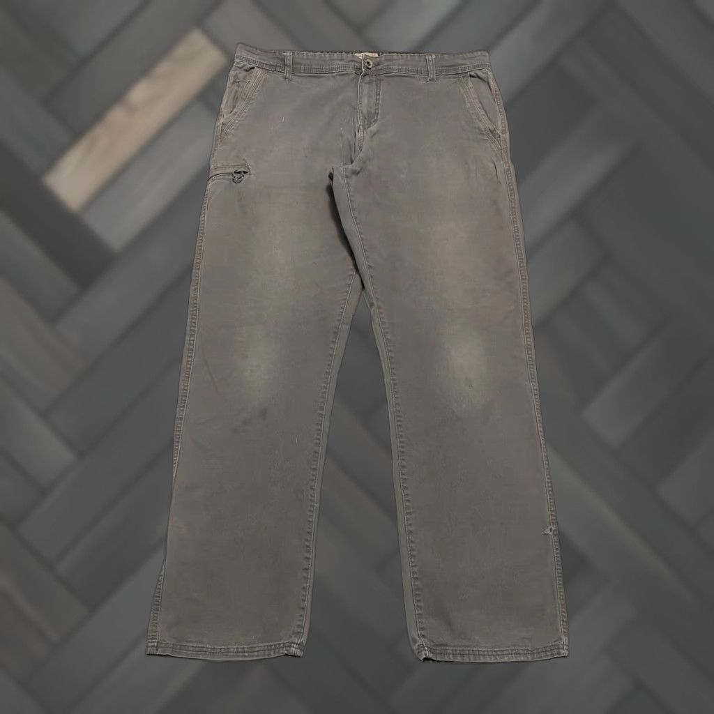 Weatherproof Weatherproof Pants Mens Casual 38 Gray Relaxed Canvas Stretch Cargo Front Zipper Pockets 34 Inseam 100% Cotton Spandex Straight Vintage Size US 38 / EU 54 - 1 Thumbnail