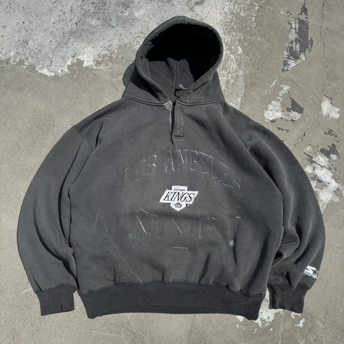 Vintage 1992 Los Angeles Kings Hoodie Starter Washed NHL y2k