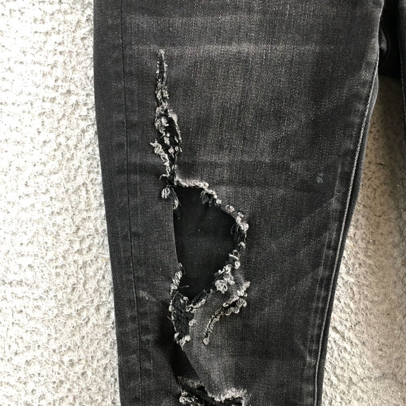 American Eagle Outfitters American Eagle Outfitters Jegging Ankle Jeans Womens 0R Black Denim Distressed Jeans Womens Regular 0 Size 25" / US 0 / IT 36 - 6 Thumbnail
