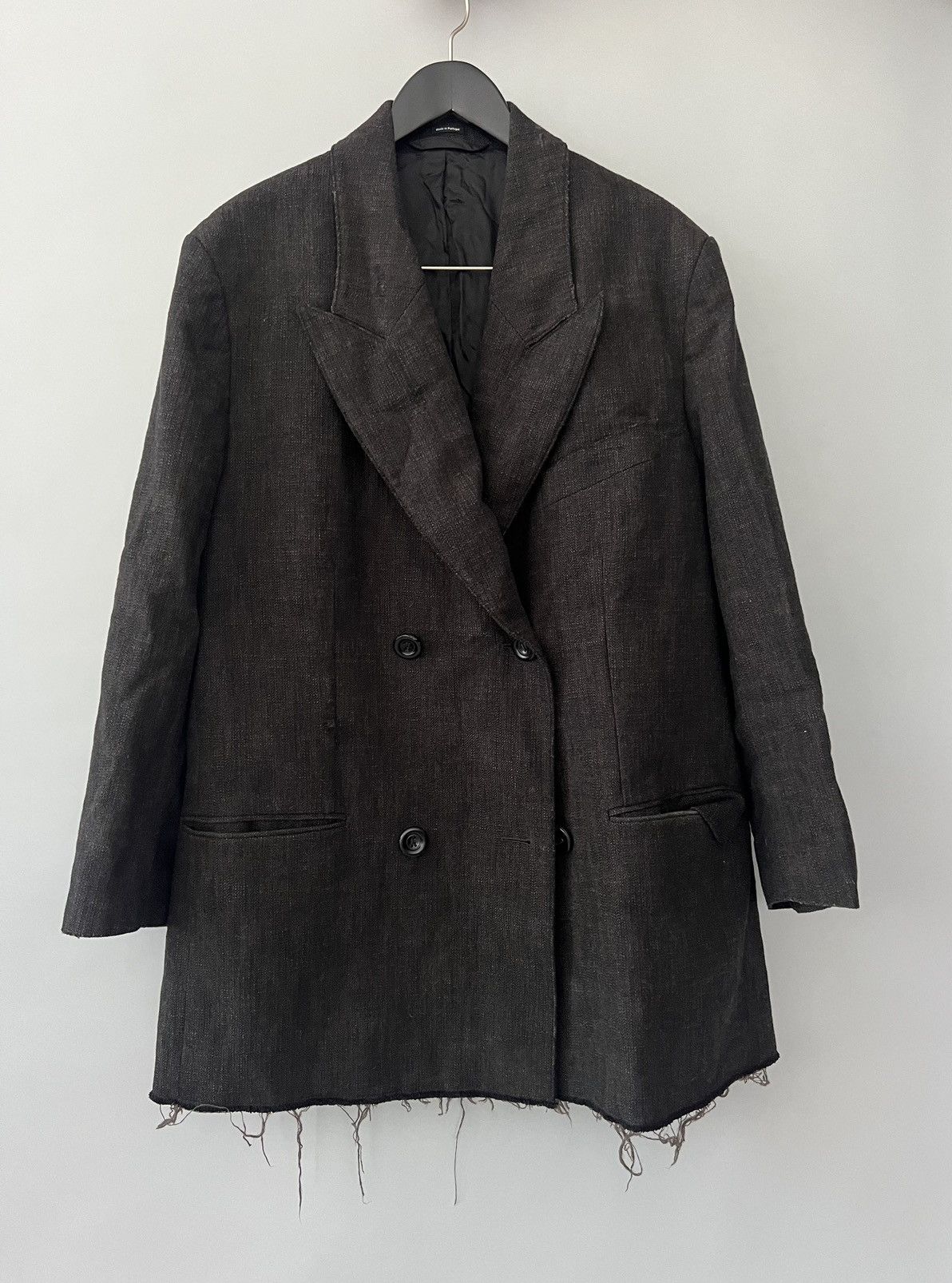 Acne Studios Acne Studios Woven Distressed Double Breasted Blazer Size US XXS / EU 40 - 3 Thumbnail
