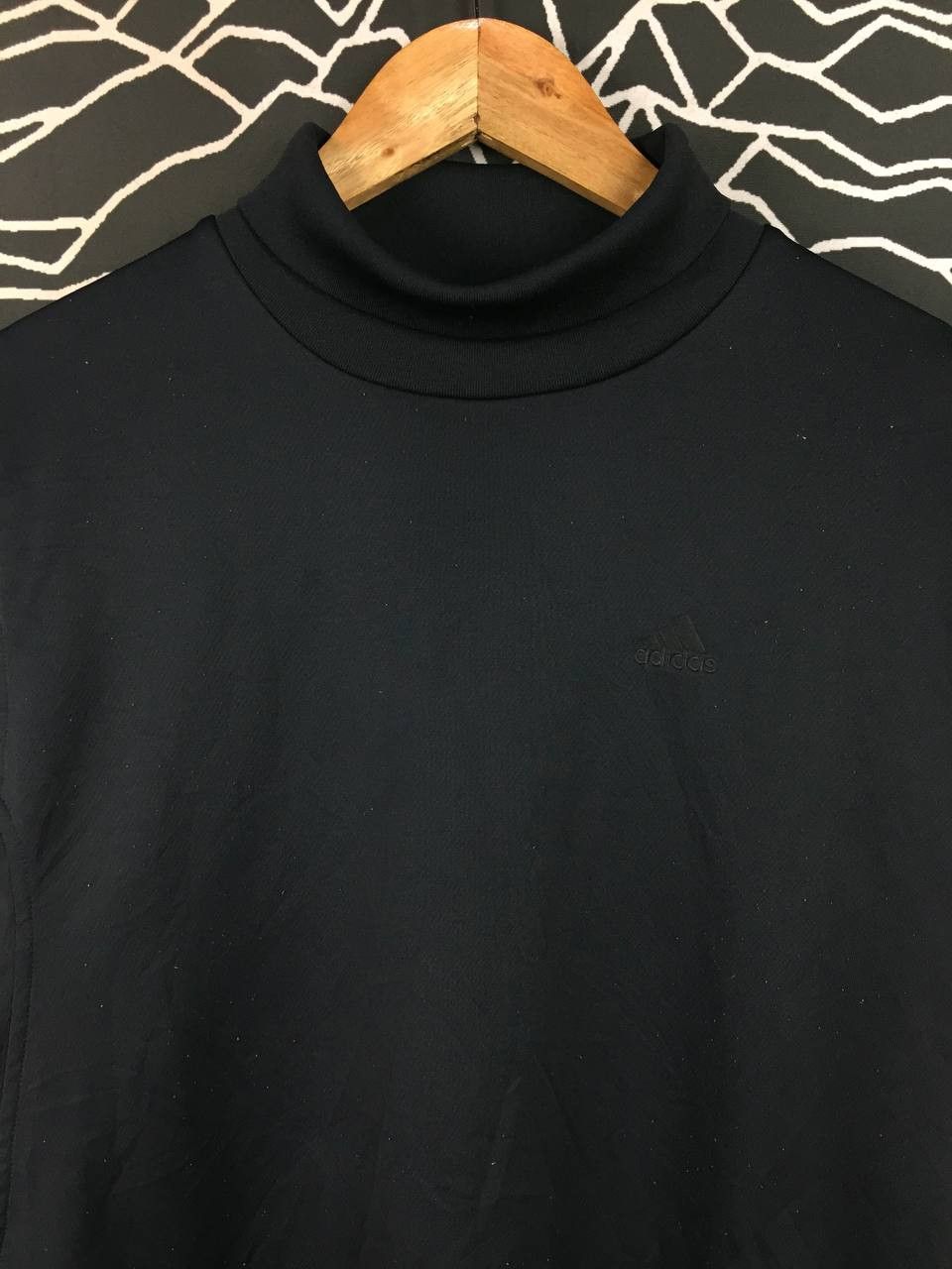 Adidas Vtg Adidas Made in Japan Mock Neck Performance Tee Size US M / EU 48-50 / 2 - 3 Thumbnail
