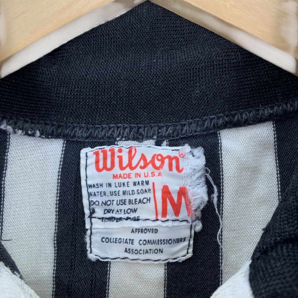 Wilson Vintage 60s WILSON USA Stripes Prisoner Half Zipper Tshirt Size US M / EU 48-50 / 2 - 5 Thumbnail