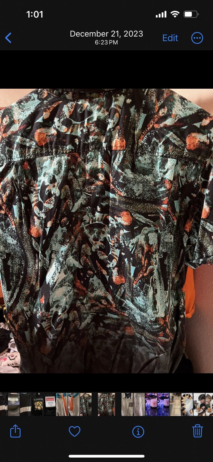 Modern Amusement Black teal button up Size US L / EU 52-54 / 3 - 2 Thumbnail