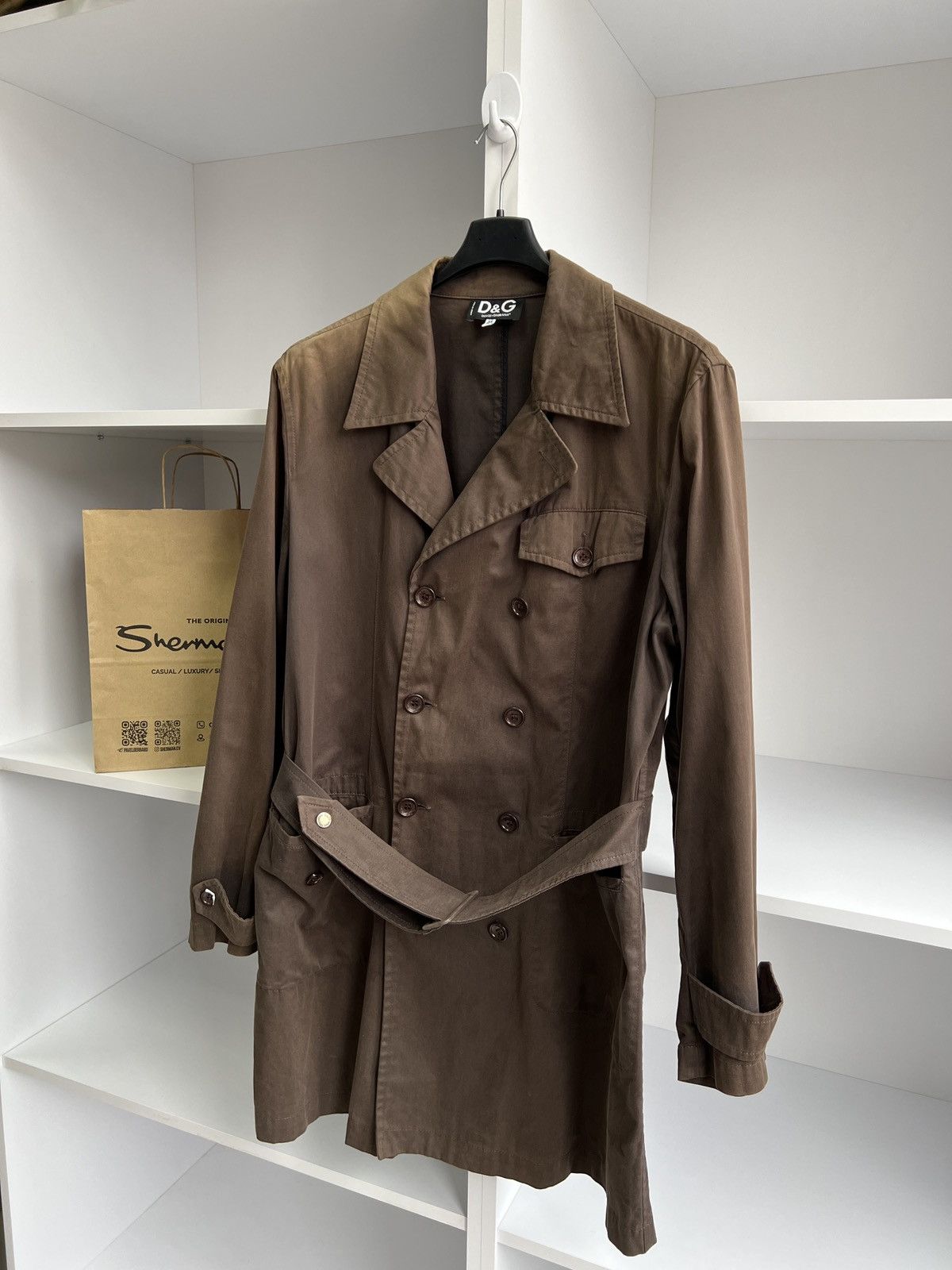 Dolce & Gabbana × Vintage Vintage Dolce Gabbana brown old money style trench coat Size US M / EU 48-50 / 2 - 5 Thumbnail