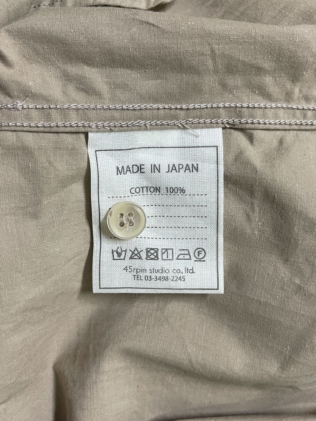 45rpm × Japanese Brand 45rpm Shirt Button Up Long Sleeve Size M / US 6-8 / IT 42-44 - 15 Thumbnail