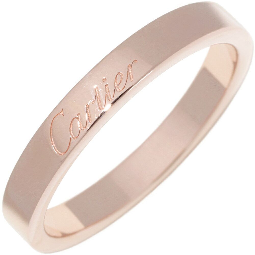 Cartier Cartier Cartier C de Cartier Engraved Au750 Pink Gold Ring Size 54 Precious Metal Ring B40872 DUTY FREE for USA Size ONE SIZE - 1 Thumbnail