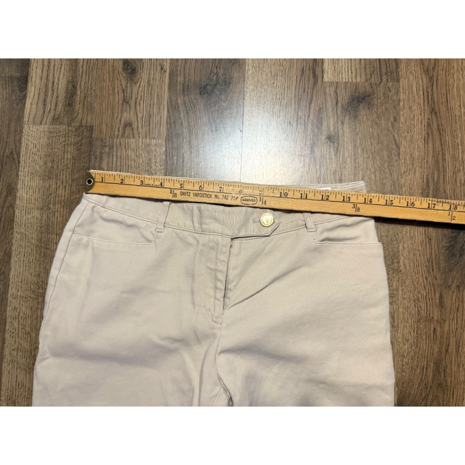 Jones New York Jones New York Pants Women's Size 2 Tan Straight Leg Light Wash Mid Rise Beige Regular Inseam 25 in Ankle Stretch Mens? Size 26" / US 2 / IT 38 - 7 Thumbnail