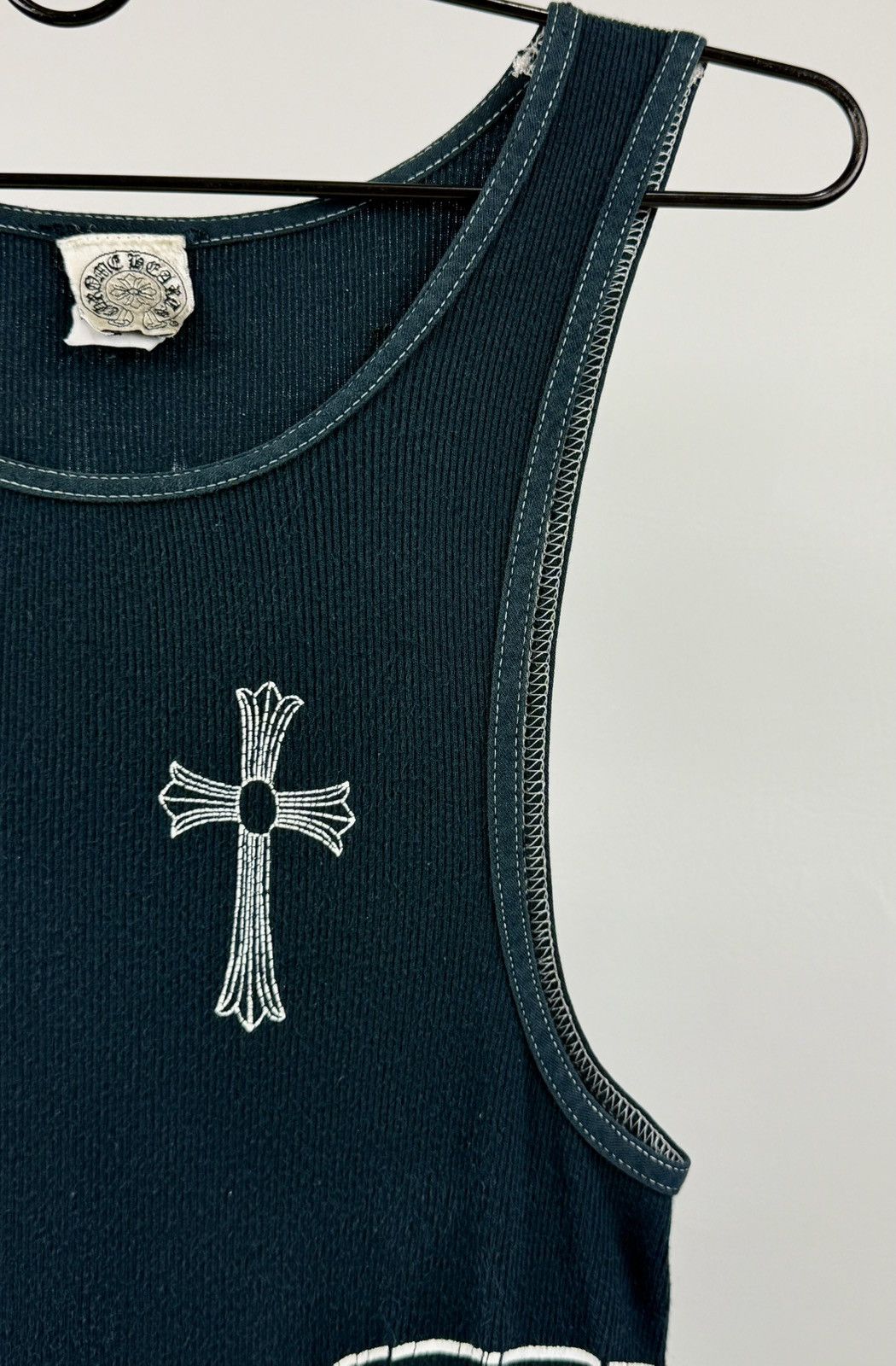 Chrome Hearts × Vintage Vintage - Chrome Hearts - T Bar F*** You- Navy Tank Top Size US L / EU 52-54 / 3 - 7 Thumbnail