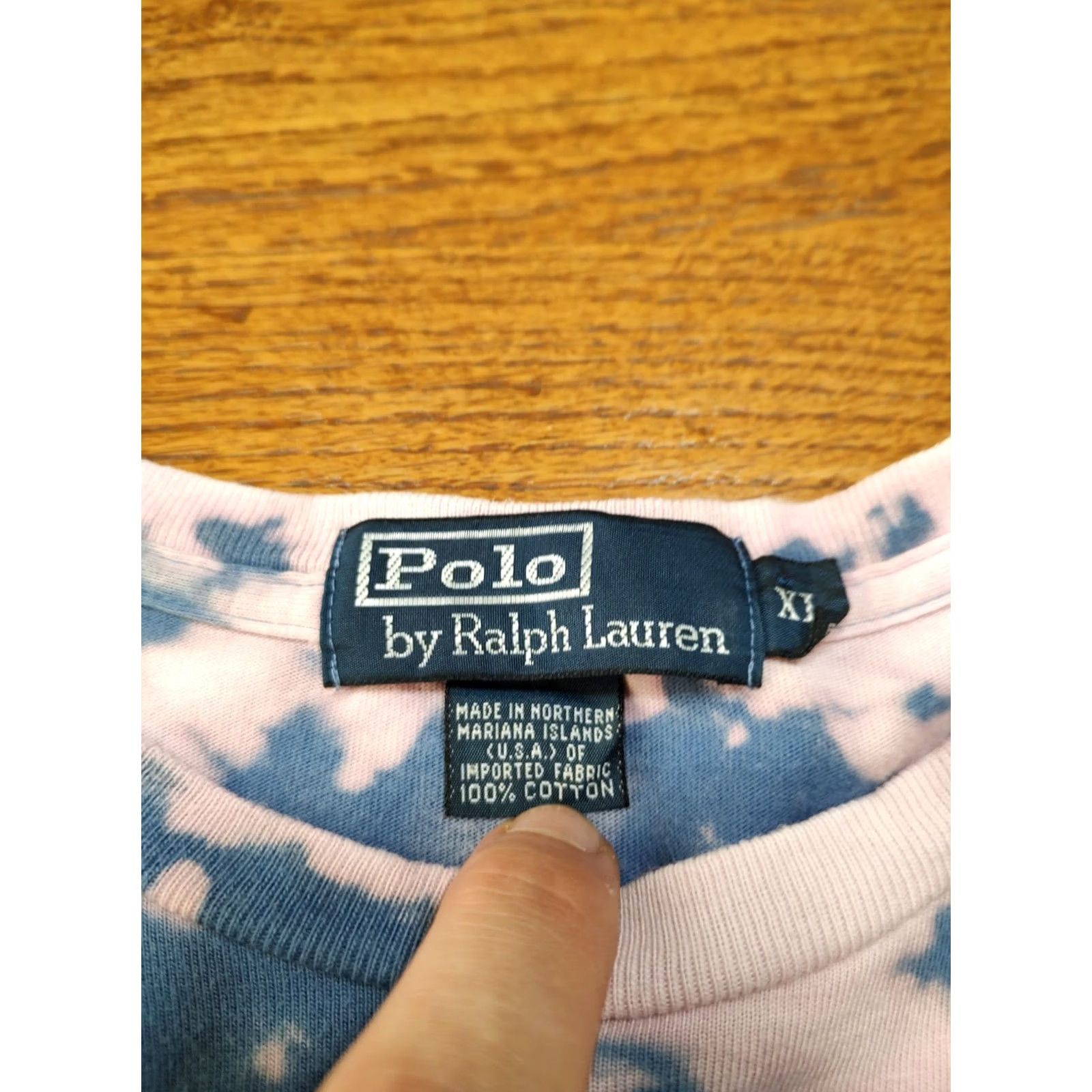 Polo Ralph Lauren VINTAGE Polo Ralph Lauren USA Made Blue Acid Wash Tie Dye Long Sleeve T-Shirt XXL XL? Size US XL / EU 56 / 4 - 4 Thumbnail