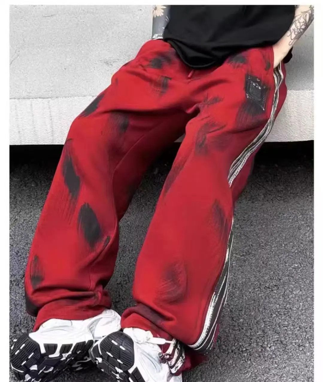 Designer × Japanese Brand Hip Hop Streetwear Designer Loose Casual Pants Size US 32 / EU 48 - 1 Thumbnail