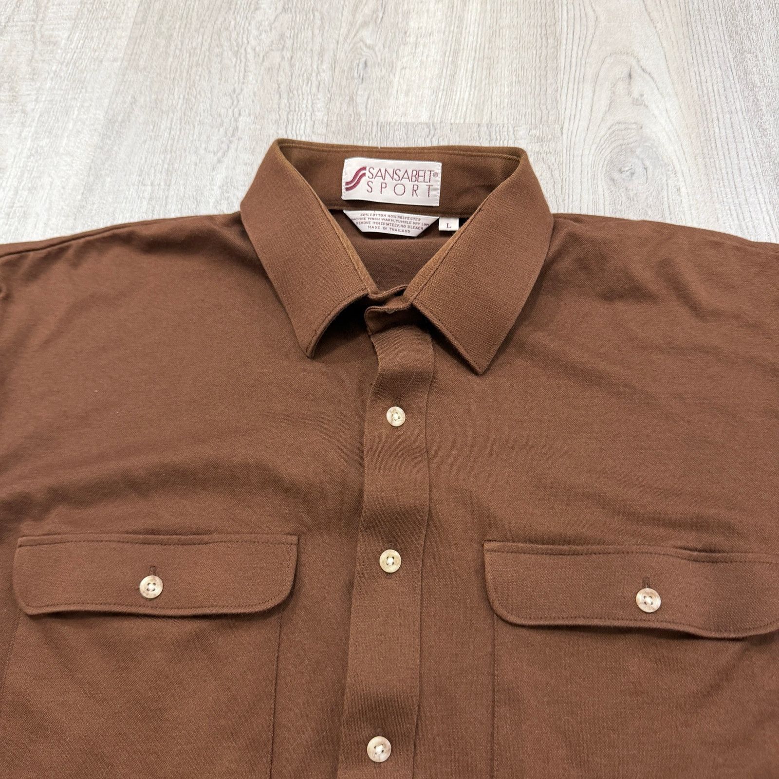 Vintage Vintage Sansabelt Sport Long Sleeve Button Shirt Men's Large Size US L / EU 52-54 / 3 - 3 Thumbnail