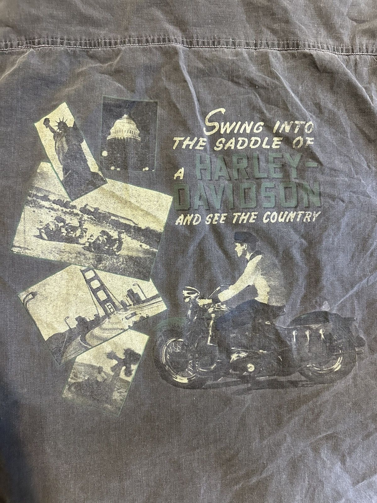 Harley Davidson Vintage Harley-Davidson “triple Charcoal” shirt 90s size xl Size US XL / EU 56 / 4 - 2 Thumbnail