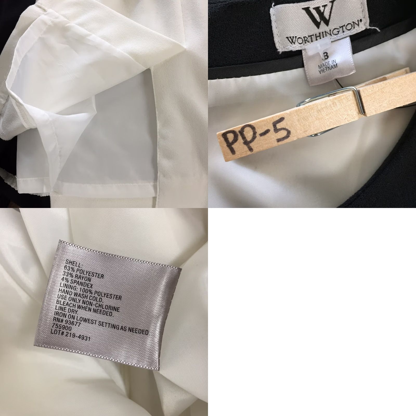 Worthington VINTAGE Worthington Sheath Dress Knee Length Black Lined Cap Sleeve Size 8 Polyester-Rayon-Spandex Crepe Party/Cocktail Womens Size M / US 6-8 / IT 42-44 - 8 Thumbnail