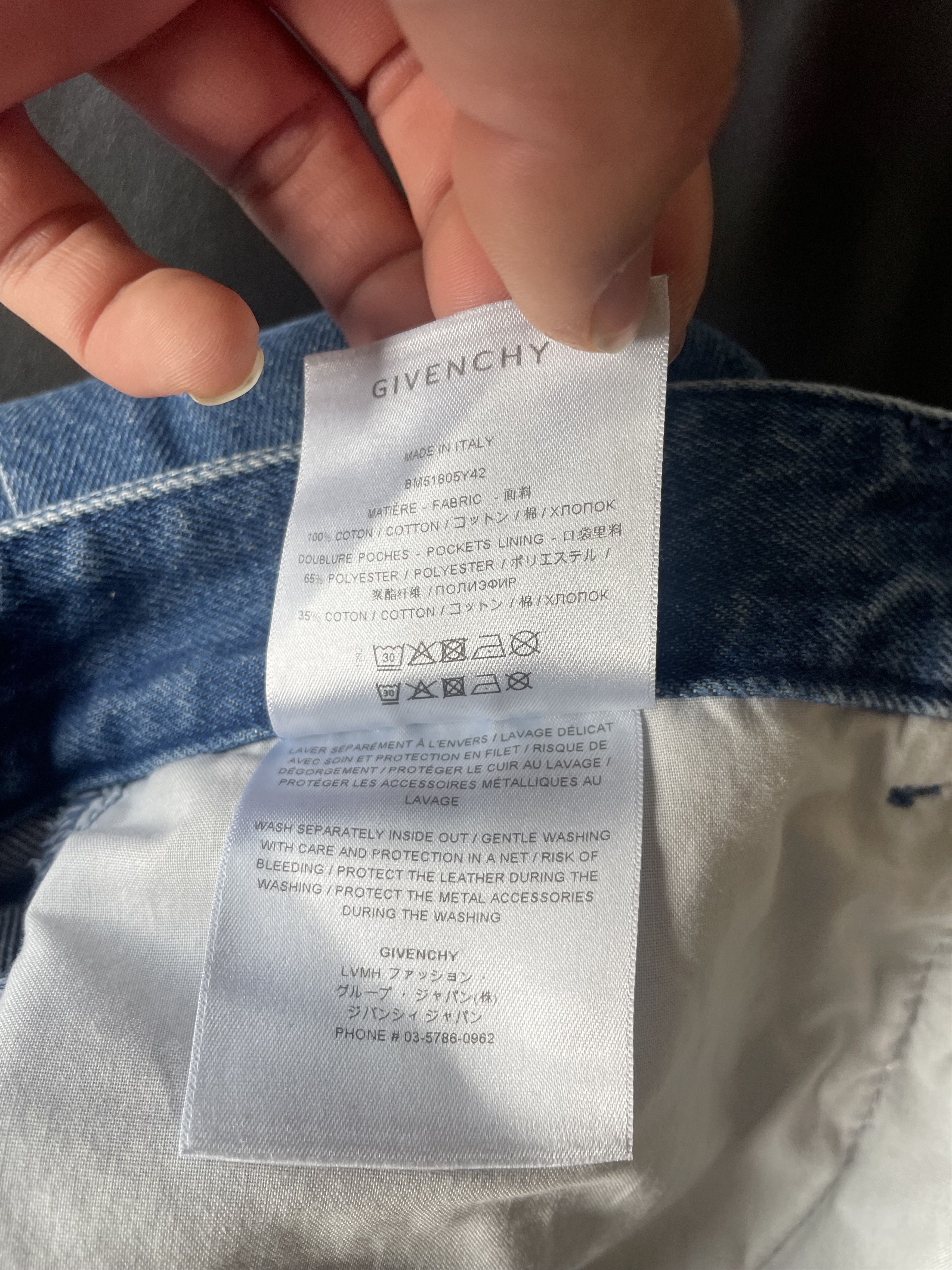 Givenchy Cargo Denim Shorts Size US 33 - 15 Thumbnail