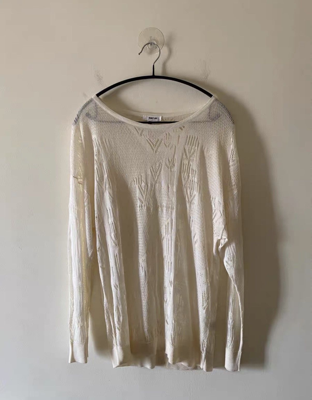 Helmut Lang Helmut Lang Lace Cutout Long Sleeve Top K7 Size US L / EU 52-54 / 3 - 1 Thumbnail