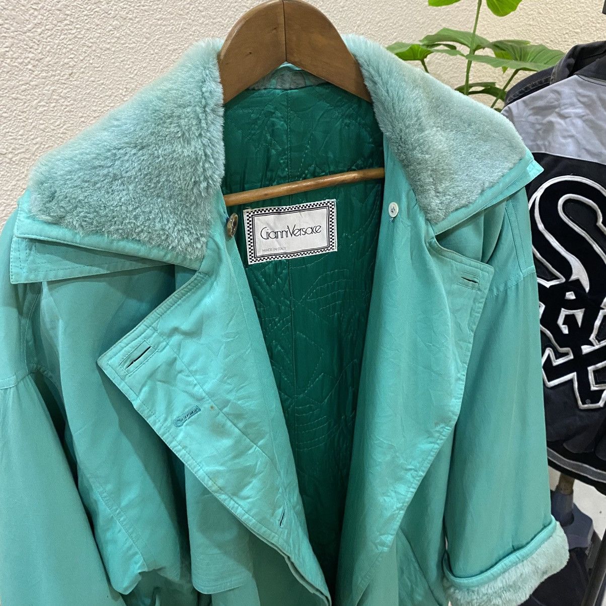 Versace ☀️Gianni Versace oversized leather collar coat Size L / US 10 / IT 46 - 4 Thumbnail