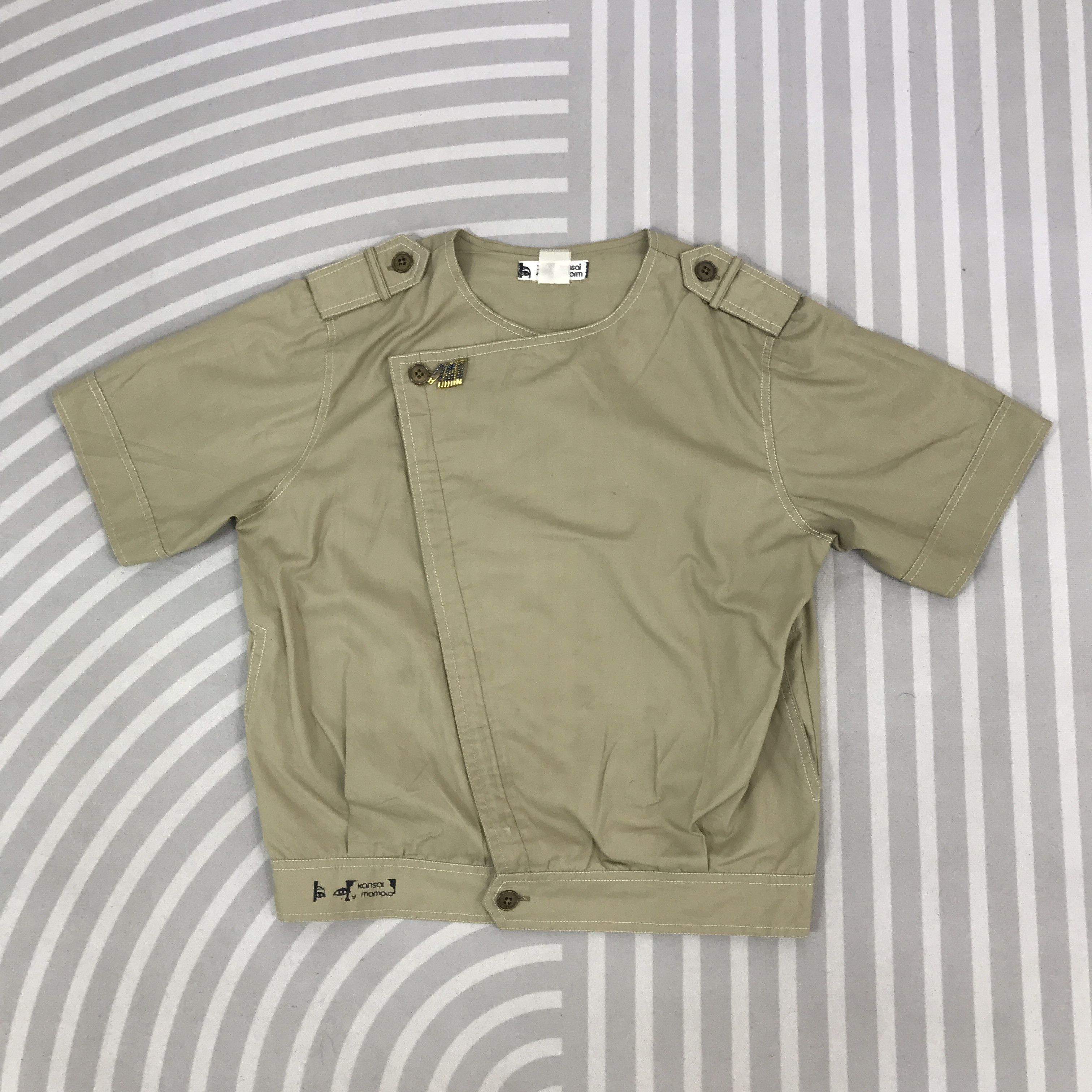 Japanese Brand × Kansai Yamamoto × Vintage Vintage Kansai Yamamoto Short sleeve Jacket Size US M / EU 48-50 / 2 - 1 Thumbnail