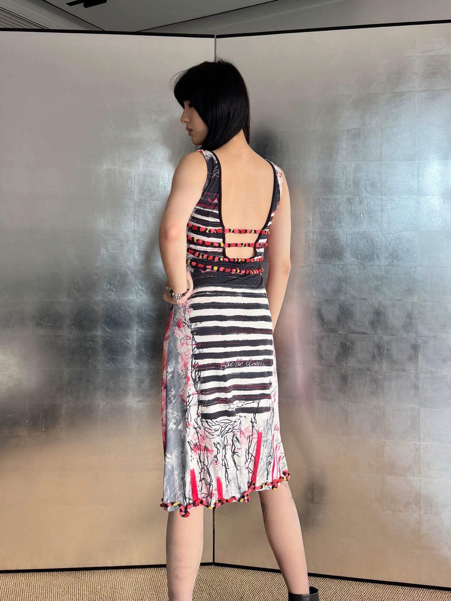 Other Save the Queen Painted Elastic Dress Vintage Size M Size M / US 6-8 / IT 42-44 - 6 Thumbnail