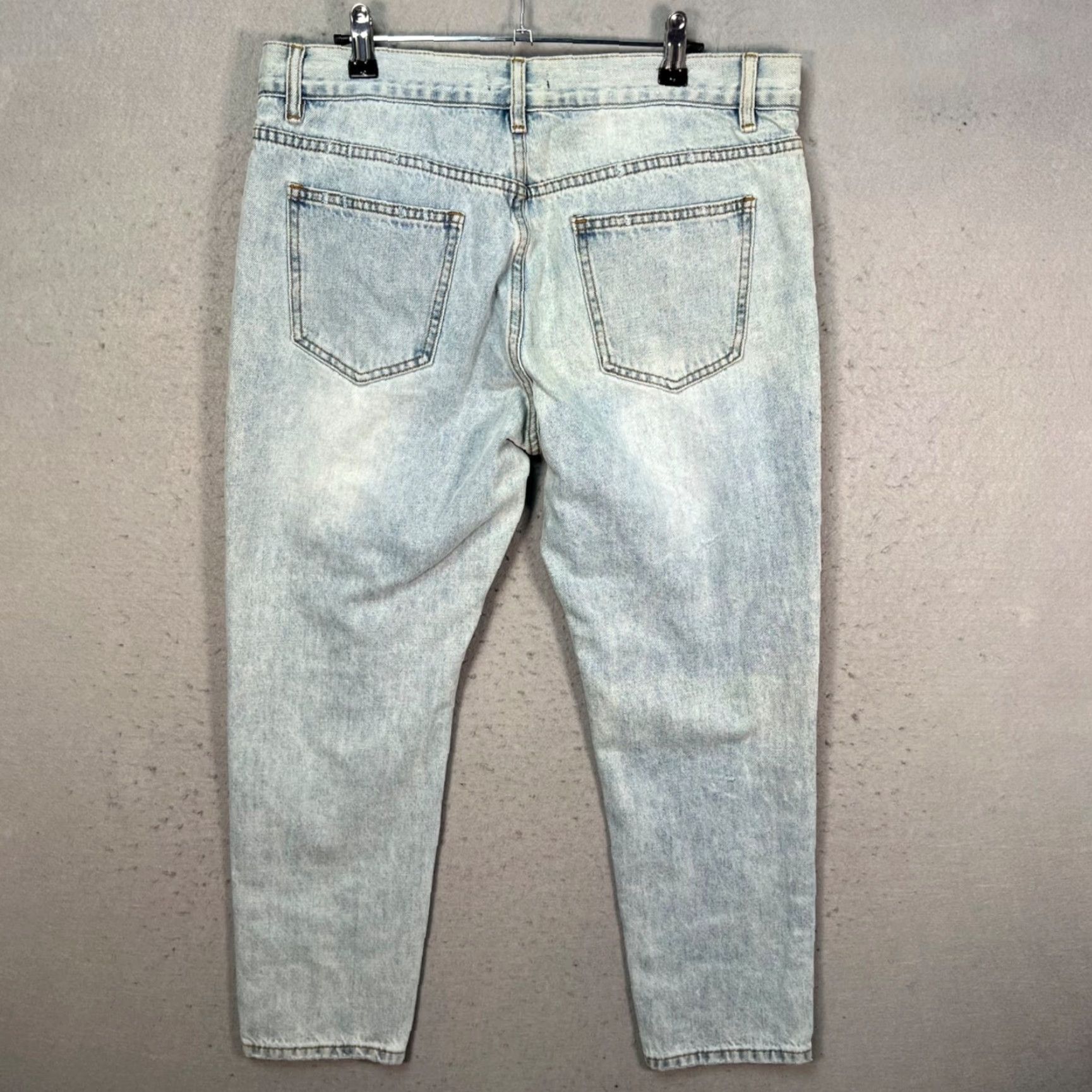 Vintage Sampson And Taylor Mens Large Blue Light Wash Denim Jeans 100% Cotton Jeans Size US 33 - 2 Thumbnail