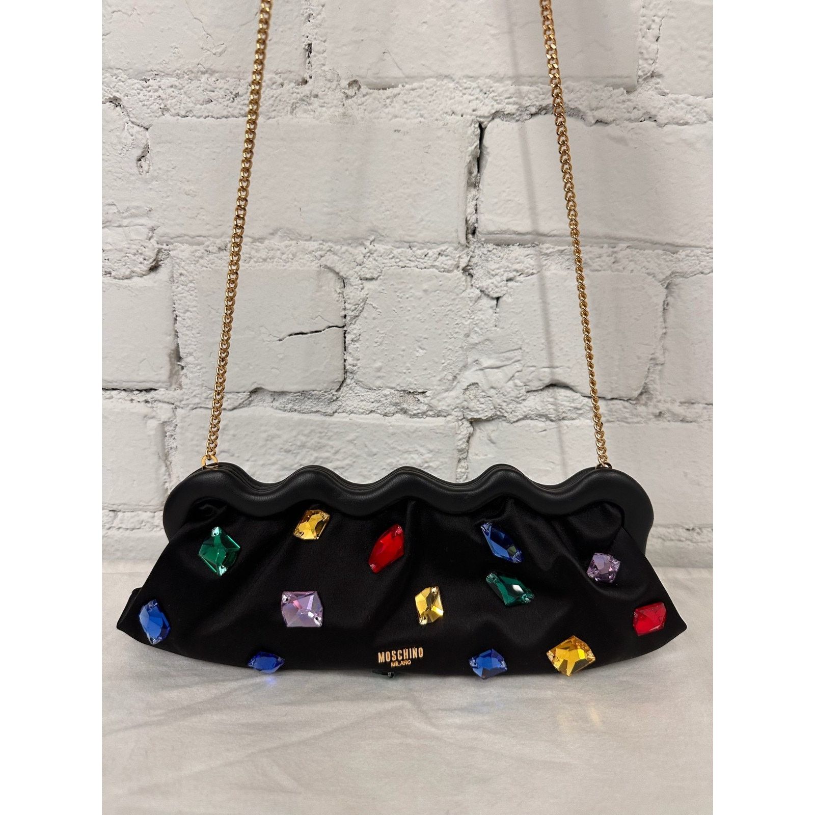 Moschino AW23 MOSCHINO Couture Long Clutch Shoulder Bag Multiple Gems Size ONE SIZE - 1 Thumbnail