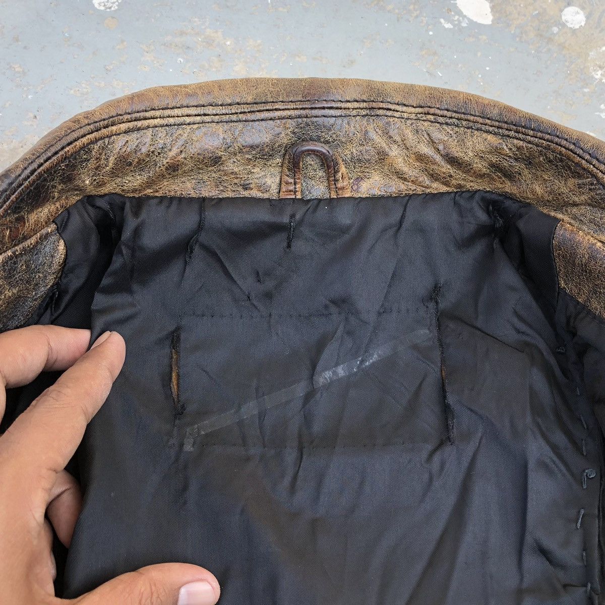 Vintage 🔥VTG Custom Saber Tiger Double Collar Inspired Lewis Leather Size US M / EU 48-50 / 2 - 18 Thumbnail
