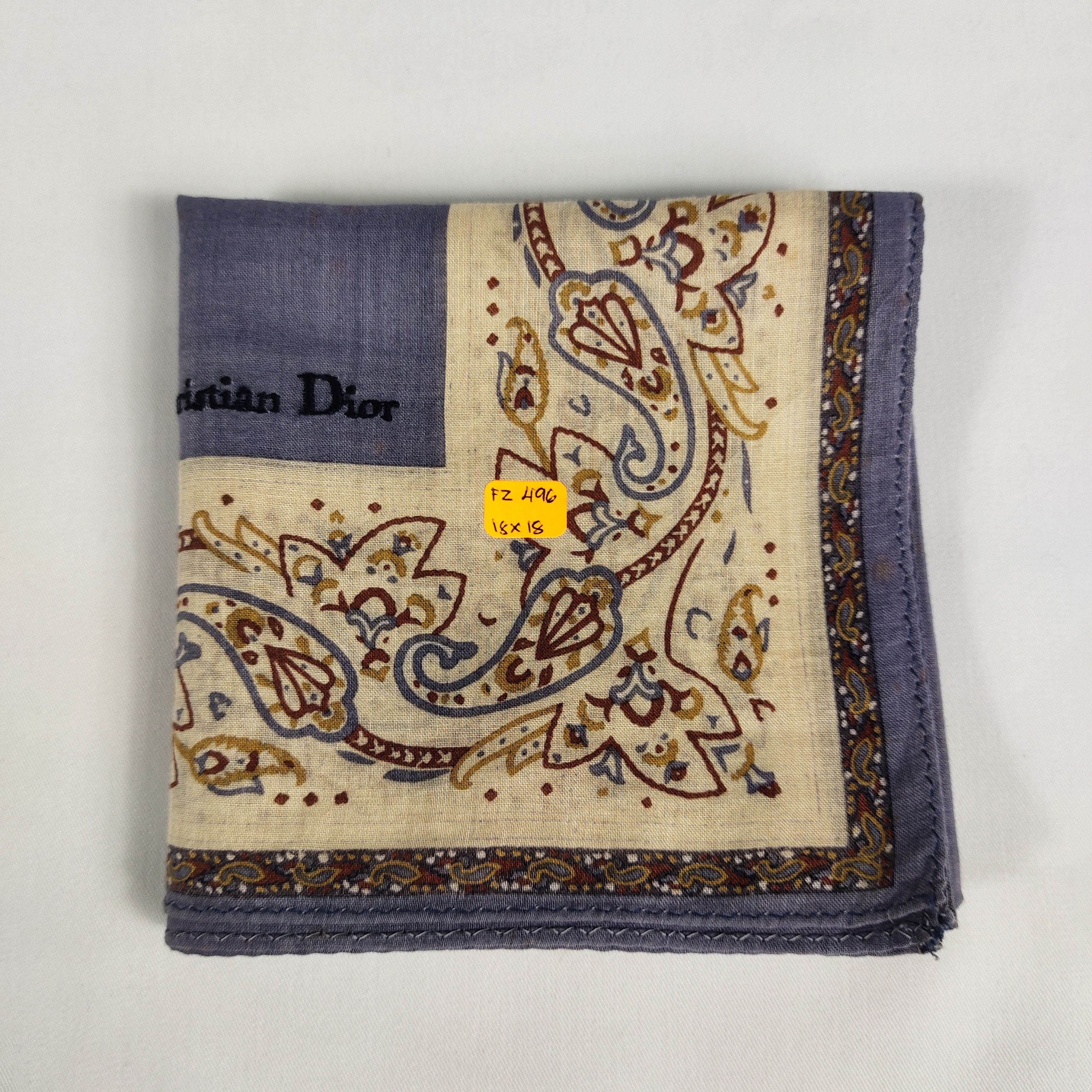 Vintage Christian Dior Handkerchief / Neckerchief / Bandana FZ496 Size ONE SIZE - 3 Thumbnail