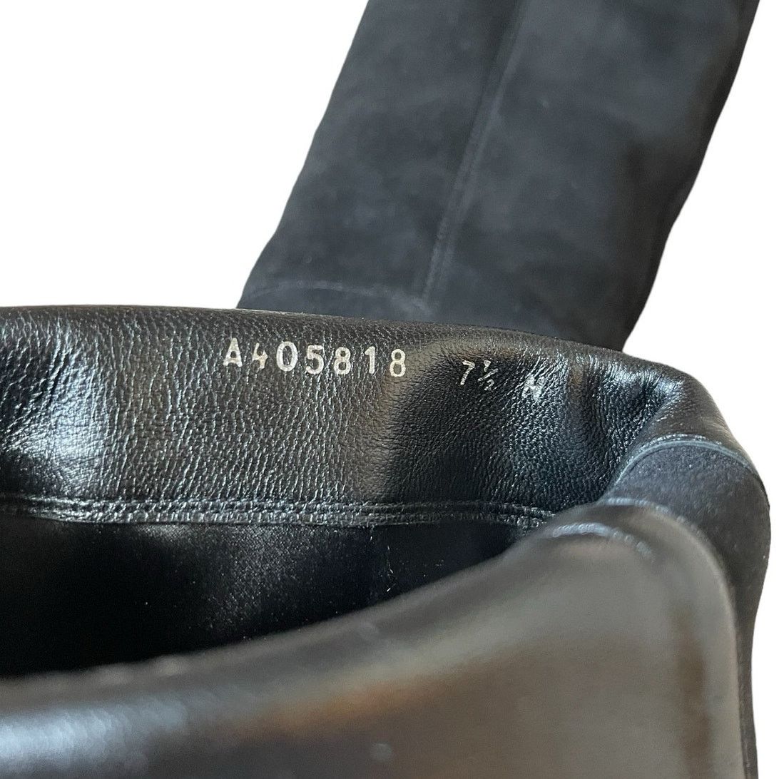 Stuart Weitzman Stuart Weitzman Over the Knee Black Leather Suede Boots 7.5 Size US 7.5 / IT 37.5 - 11 Thumbnail