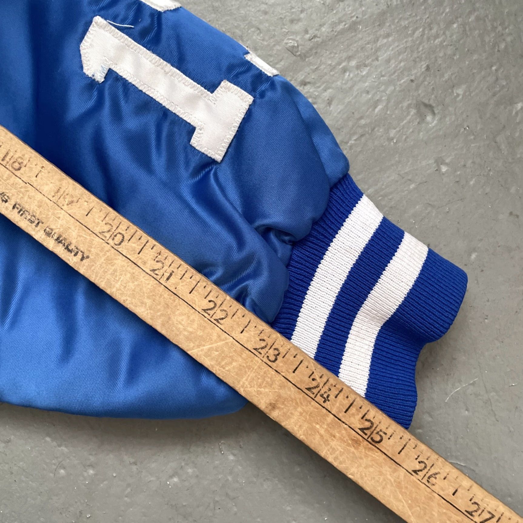 Wilson VINTAGE Gonzaga Baseball Jacket 1970s-1980s Game Worn USA Wilson 46 Bomber Jacket Mens Blue Bulldogs Team Issue Size US S / EU 44-46 / 1 - 7 Thumbnail
