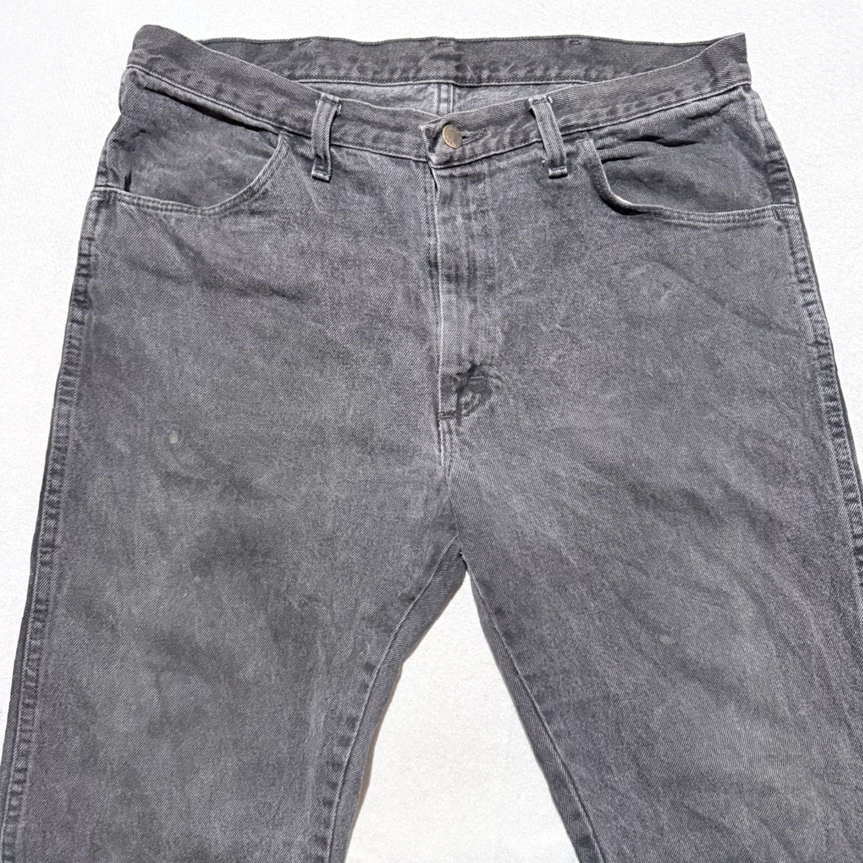 Wrangler Wrangler Rustler Jeans Men Gray Denim Mid-Rise Straight Type: Jeans 36x30 Classic Size US 36 / EU 52 - 4 Thumbnail