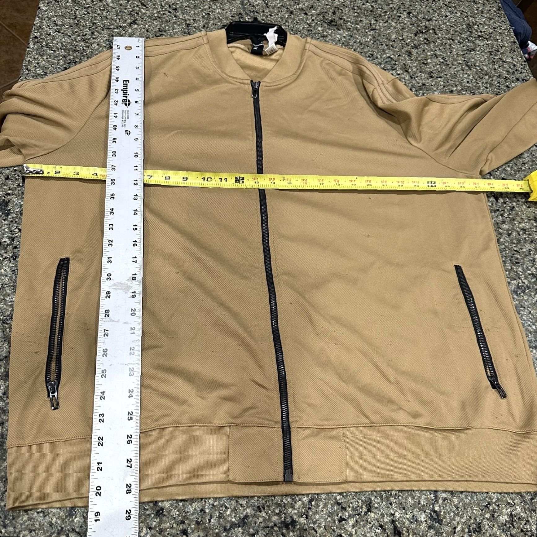 Adidas Adidas Track Jacket Men 2XL Tan Beige Full Zip Classic Spell Out Retro SNAGS Size US XXL / EU 58 / 5 - 3 Thumbnail