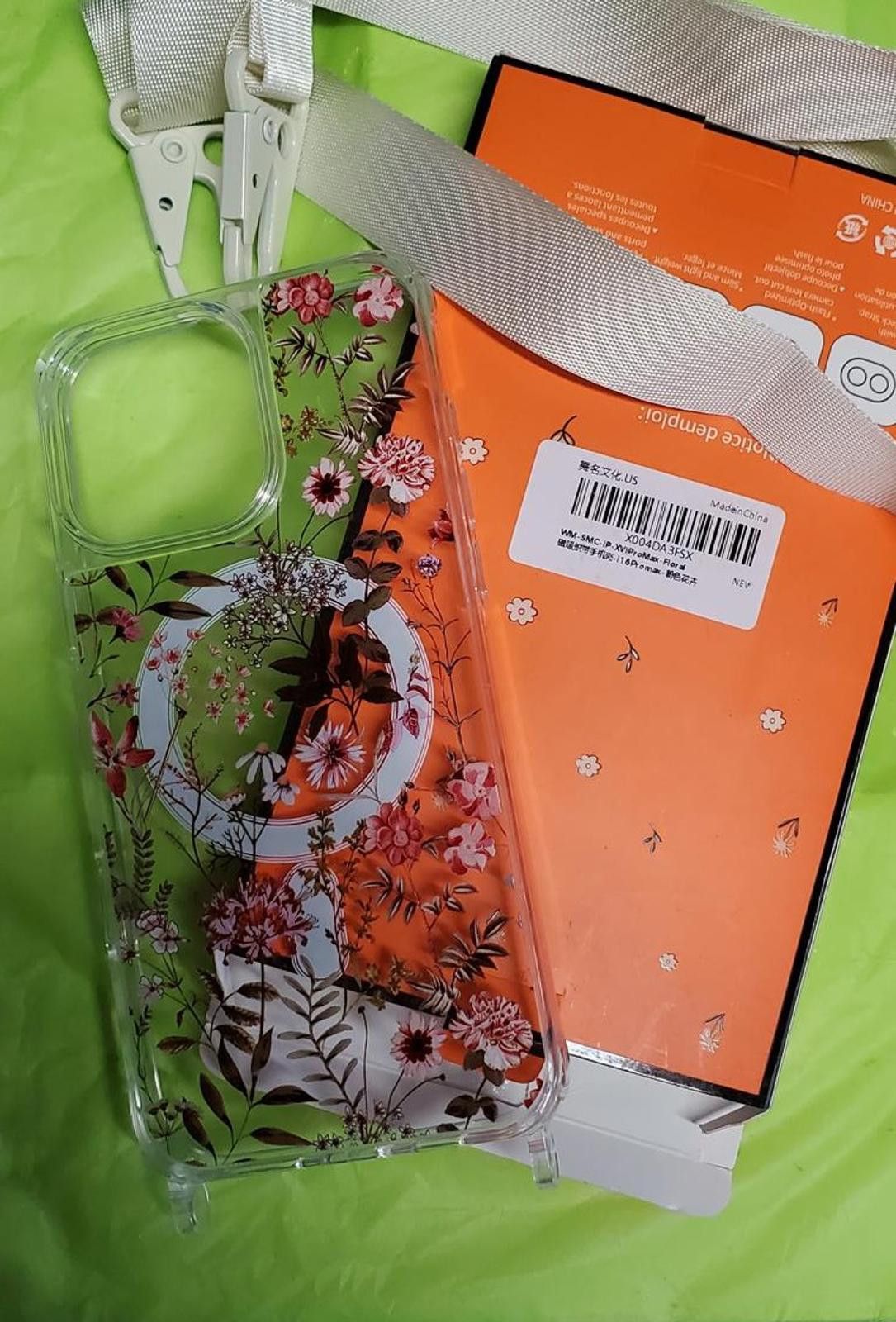 Unknown London Floral Clear IPhone 16 Pro Max Case with Strap Size ONE SIZE - 1 Preview
