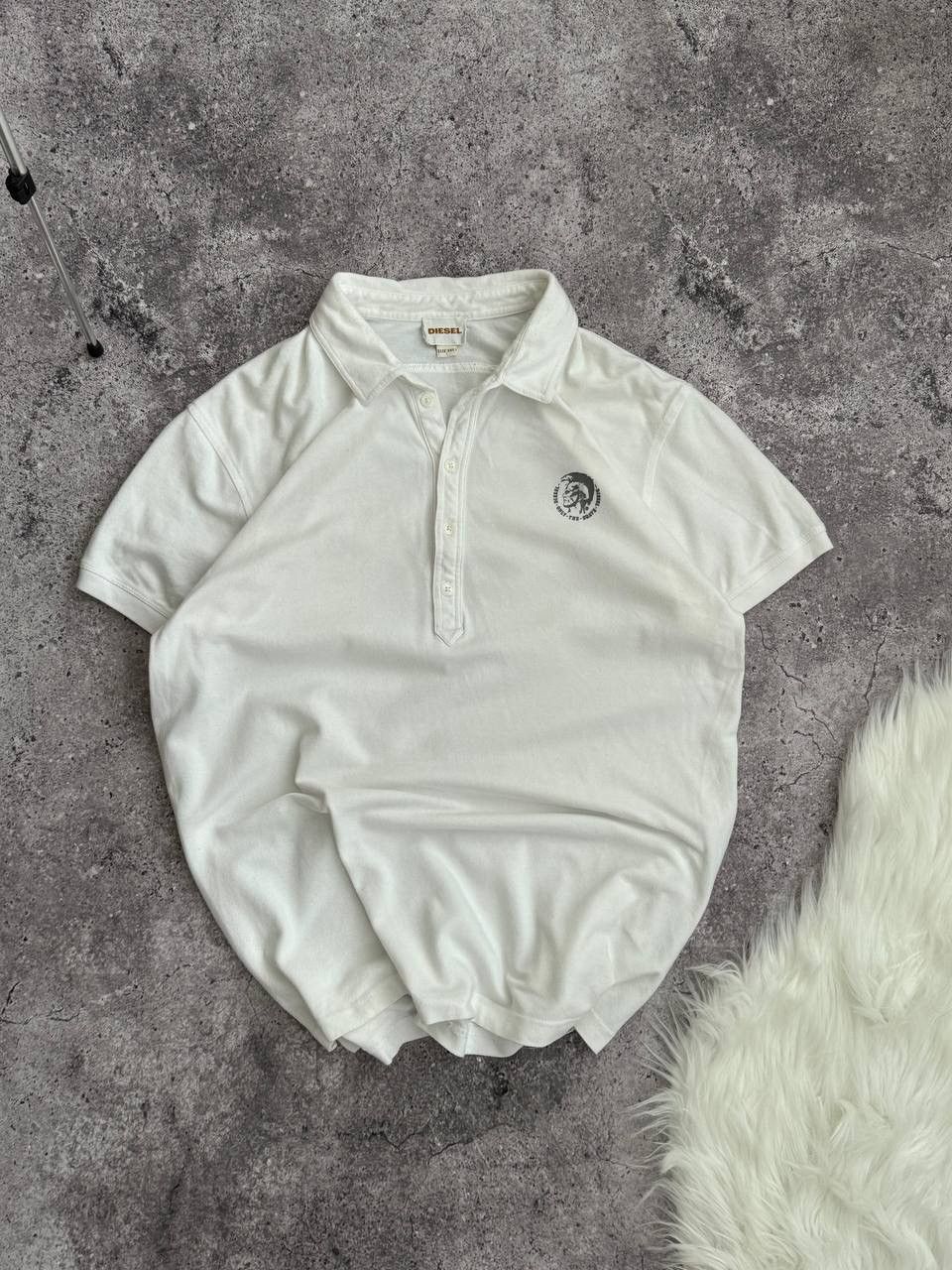 Diesel Vintage Diesel Retro logo classic white Y2K polo t-shirt Size US XL / EU 56 / 4 - 1 Thumbnail