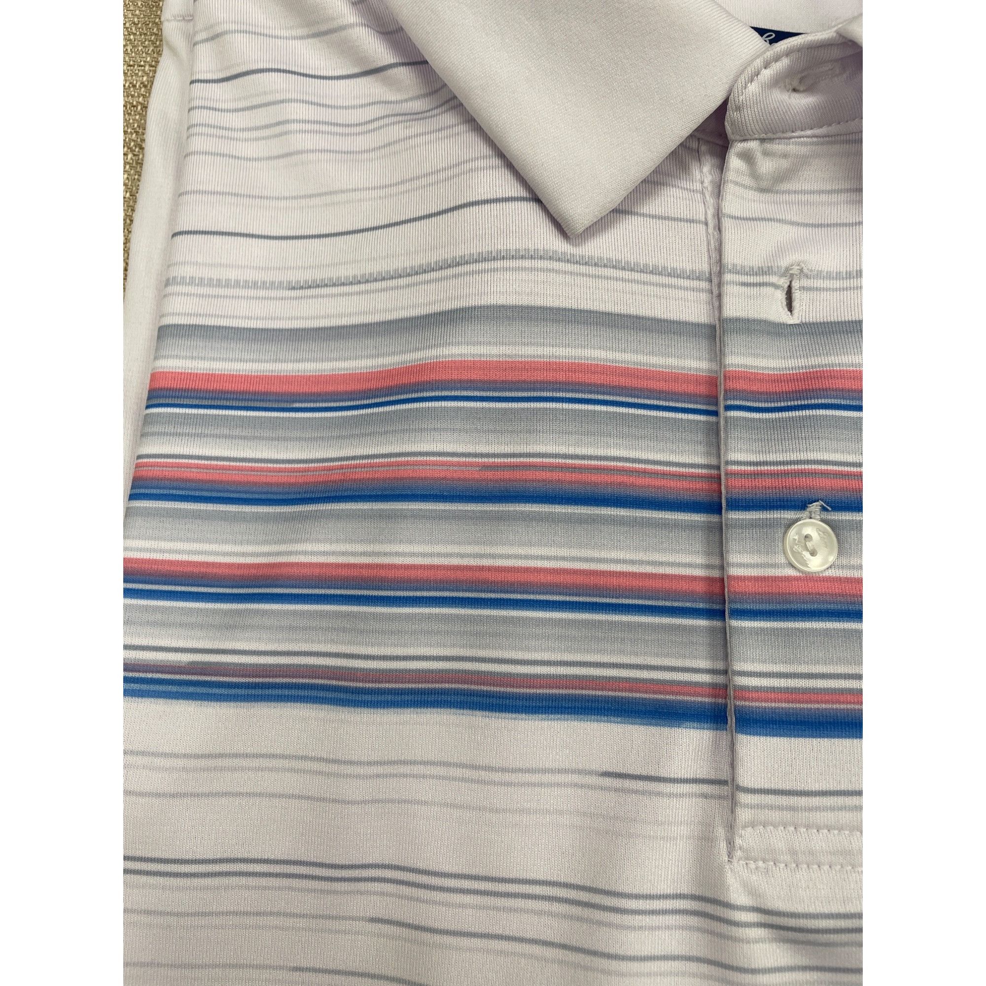 Other Ben Hogan Men White with Blue Gray Pink stripes on top L SKU Size US L / EU 52-54 / 3 - 5 Thumbnail