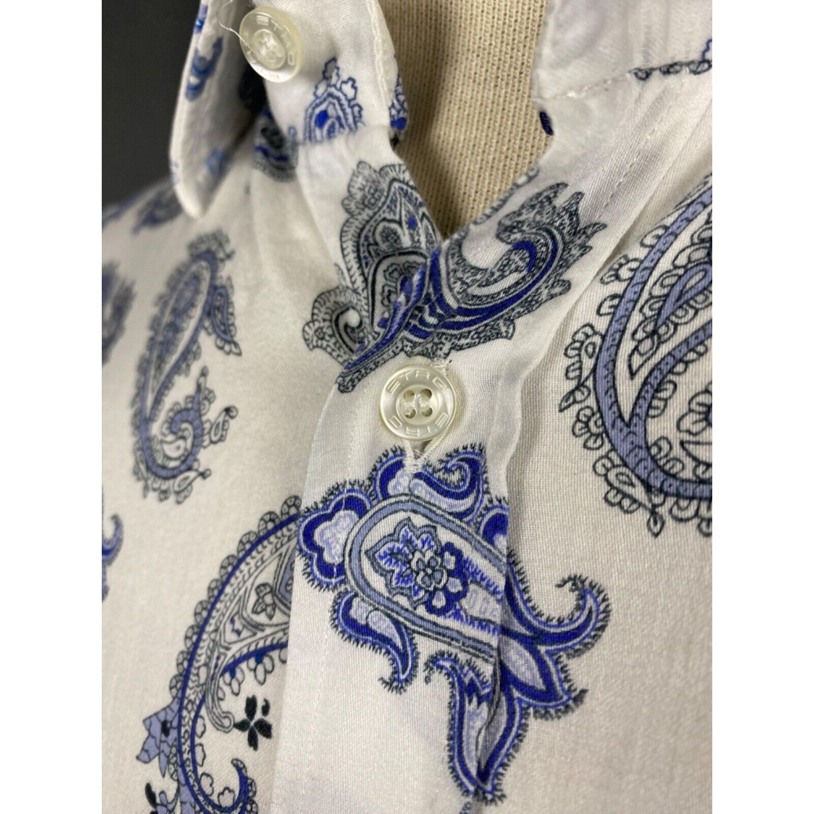 Etro Etro Paisley Men's White Blue Longsleeve Shirt Size 43 Size US L / EU 52-54 / 3 - 8 Thumbnail