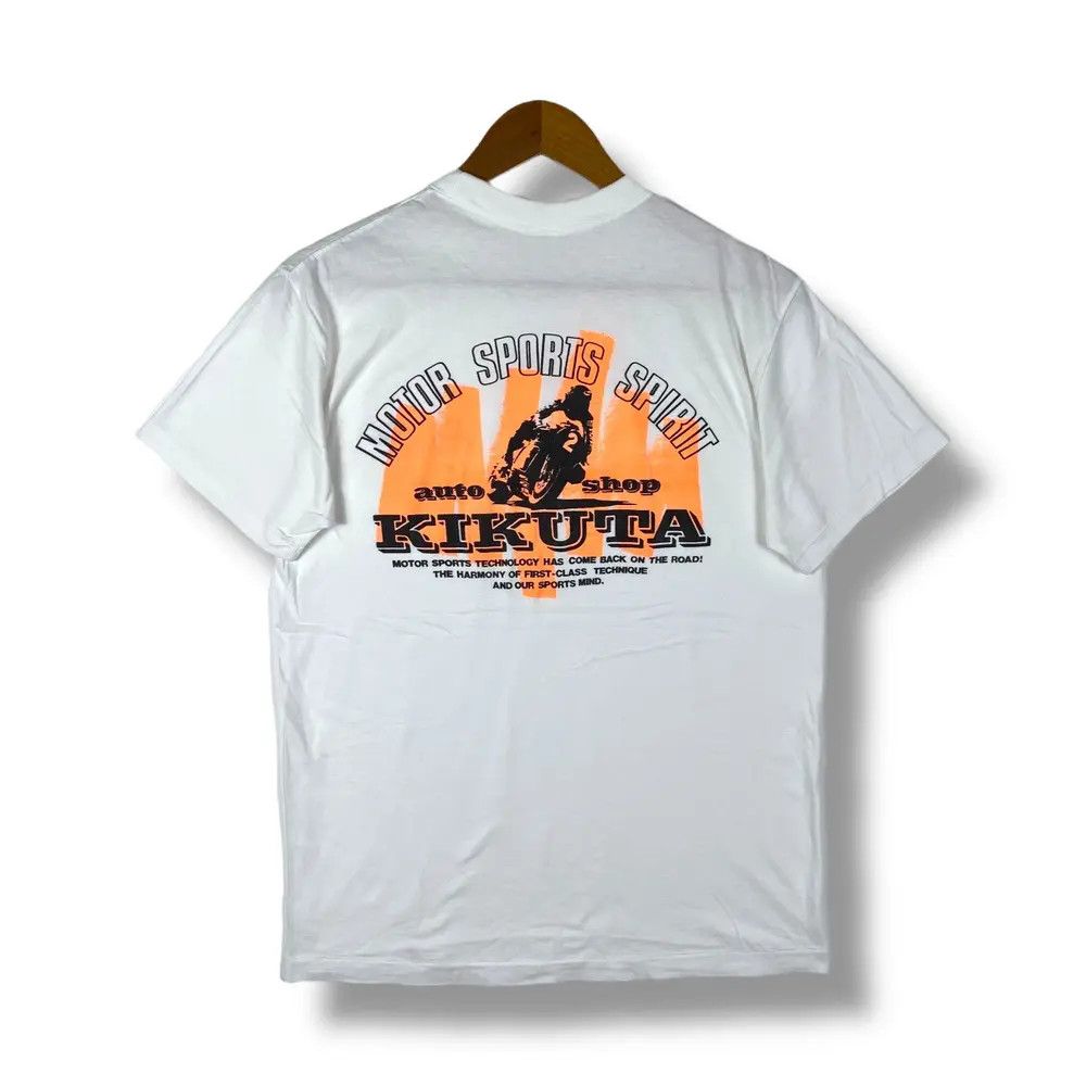 Japanese Brand Vintage 80's KIKUTA Auto Shop Racing Service Tee Shirt Size US M / EU 48-50 / 2 - 1 Thumbnail