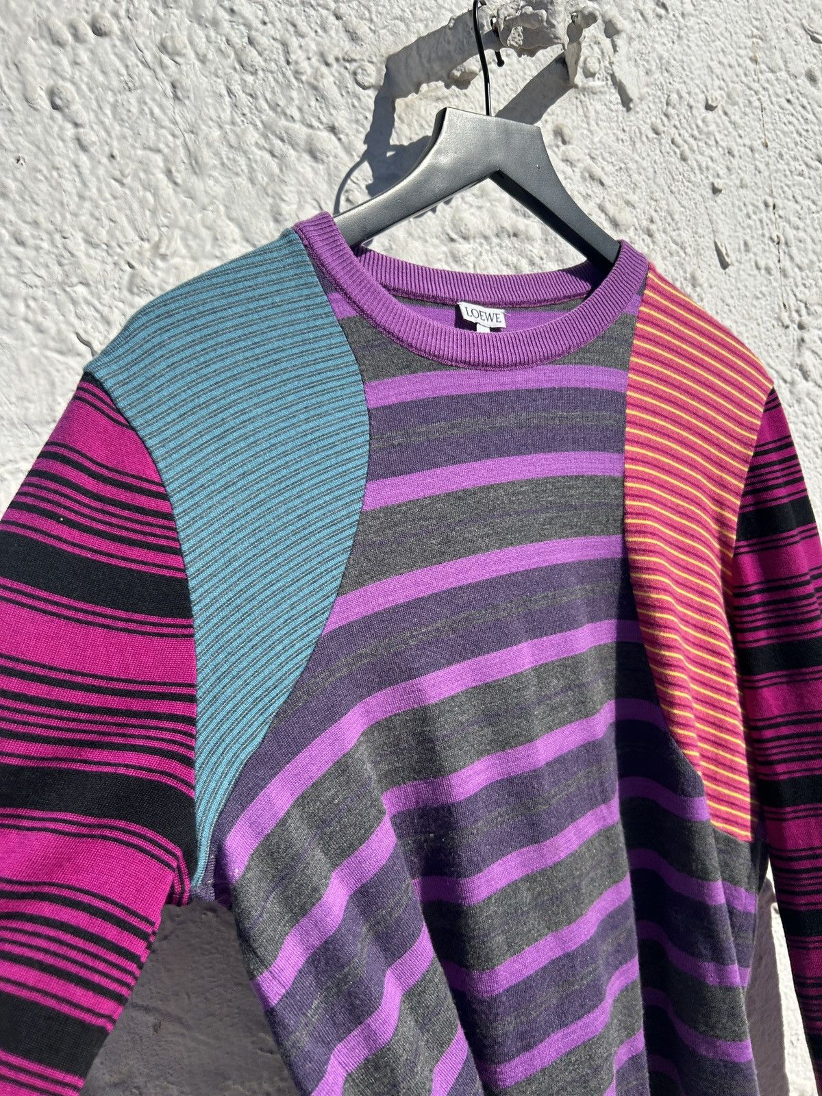Loewe Multi colors stripes crewneck sweater Size US M / EU 48-50 / 2 - 3 Thumbnail