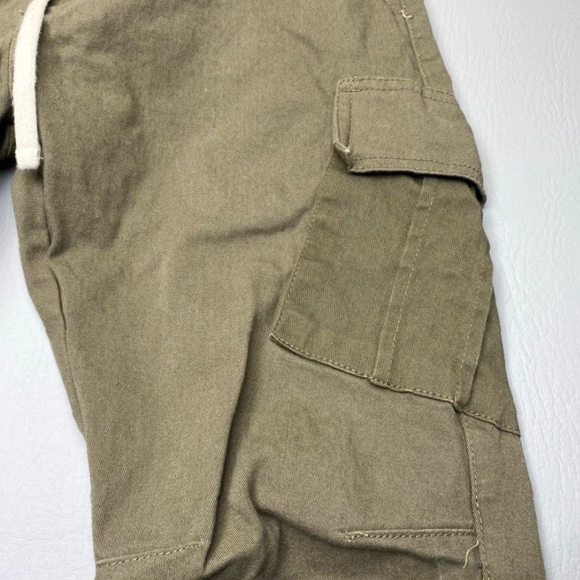 MNML MNML Pants Mens Small Olive Green Cargo Drawstring Utility Snap Pockets/Ankle Size US 29 - 5 Thumbnail