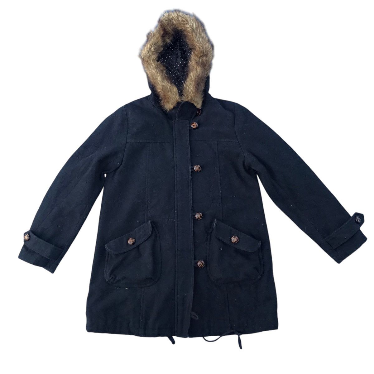 If Six Was Nine × Le Grande Bleu (L.G.B.) Navy Natural Faux Fur Jacket LGB If Six Was Nine Style Size L / US 10 / IT 46 - 1 Thumbnail