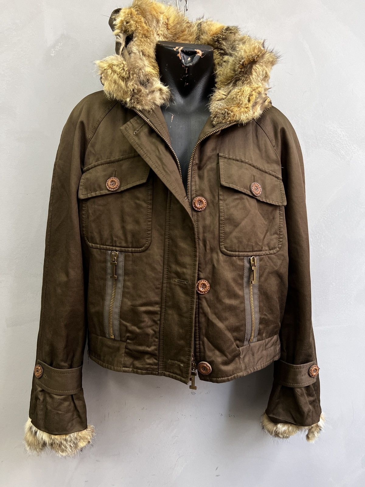 Iceberg Iceberg brown cropped fur hood jacket hysteric glamour y2k Size US M / EU 48-50 / 2 - 1 Thumbnail