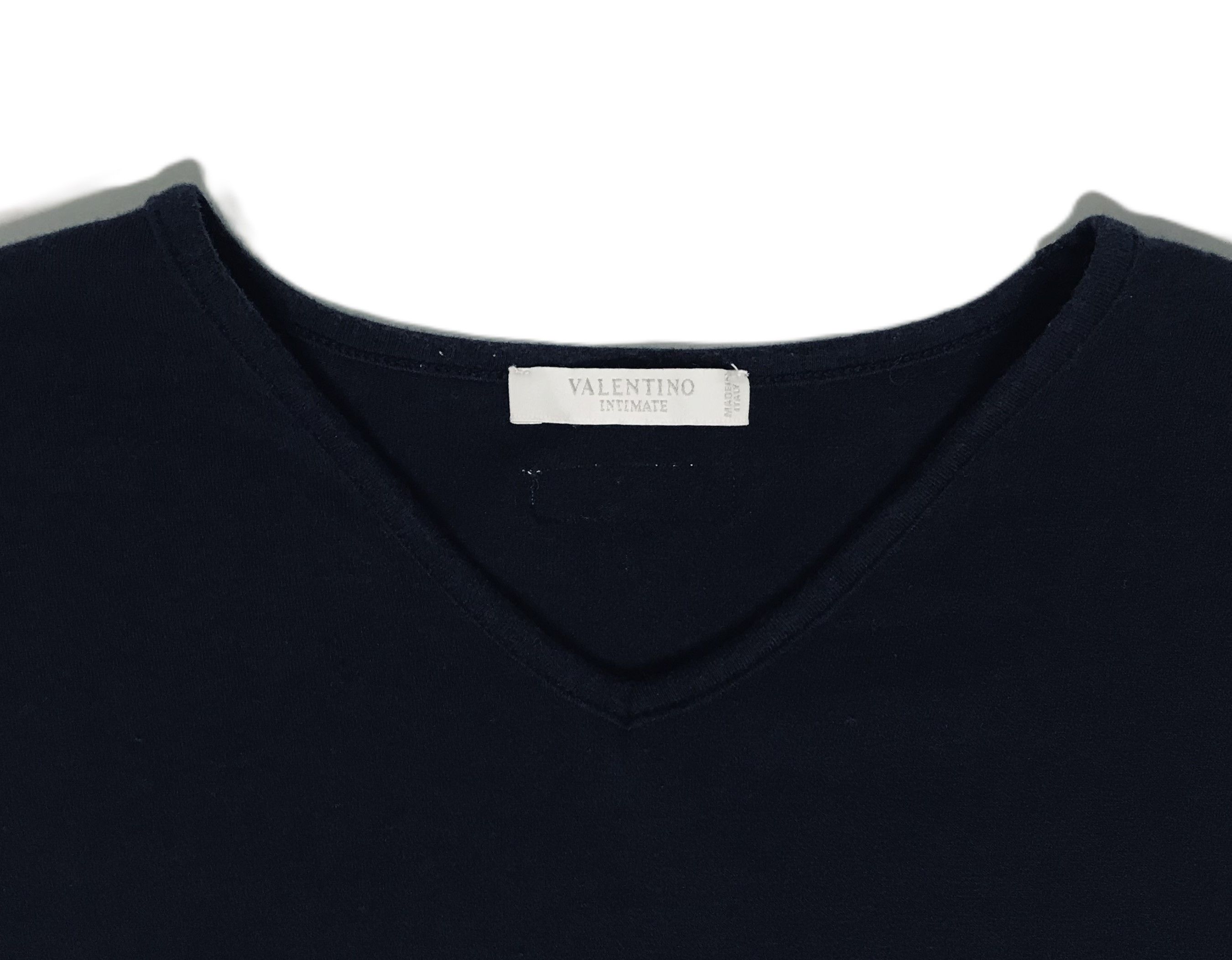 Valentino Valentino Mens Tee V-Neck Navy Size US L / EU 52-54 / 3 - 6 Thumbnail