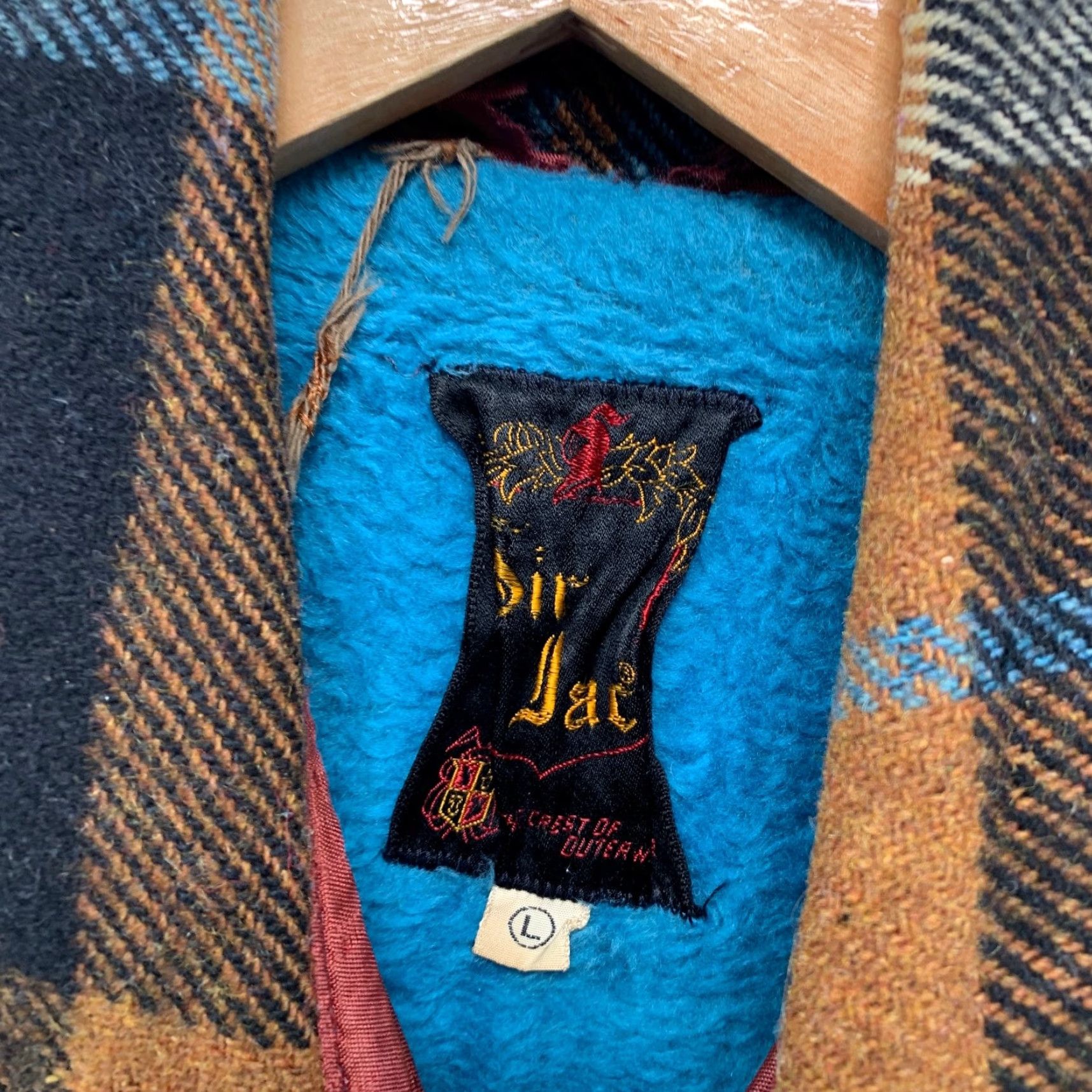 Vintage VINTAGE Sir Jac Button Jacket Mens L Plaid Wool Sherpa Lined 60s 50s Distressed Bomber Jacket Size US L / EU 52-54 / 3 - 5 Thumbnail