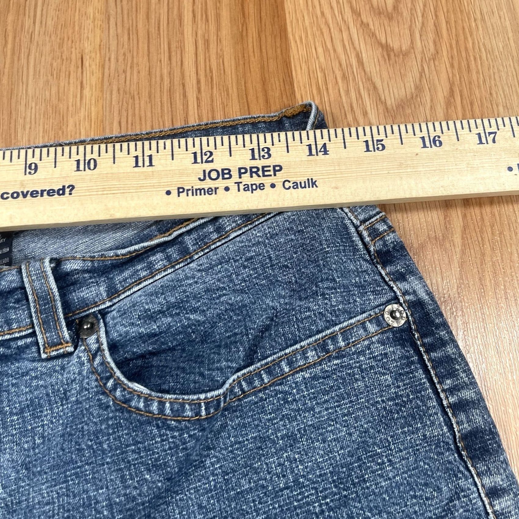 Izod IZOD Jeans Womens 8 Straight Leg High Rise Blue Denim Cotton Spandex Size 30" / US 8 / IT 44 - 4 Thumbnail