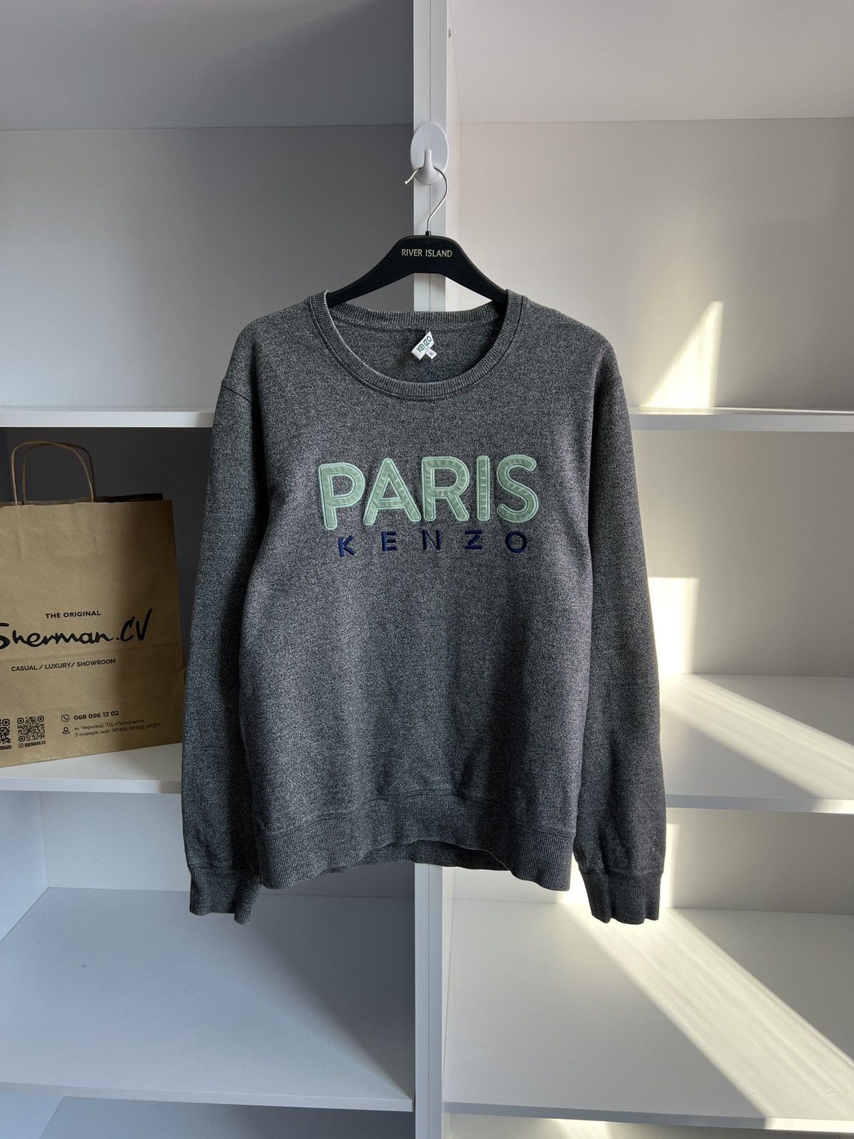 Kenzo × Vintage Vintage Kenzo Paris Crew Neck Sweatshirt Luxury Designer Size US M / EU 48-50 / 2 - 9 Thumbnail