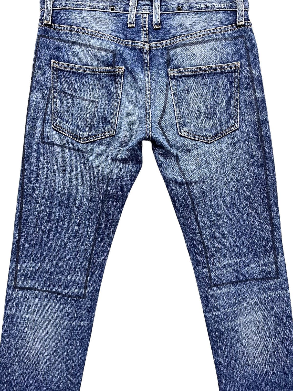 Current/Elliot 🔥Vtg MARNI CURRENT/ELLIOT LOVED W/LINE PRINT Cropped Jeans Size US 30 / EU 46 - 9 Thumbnail