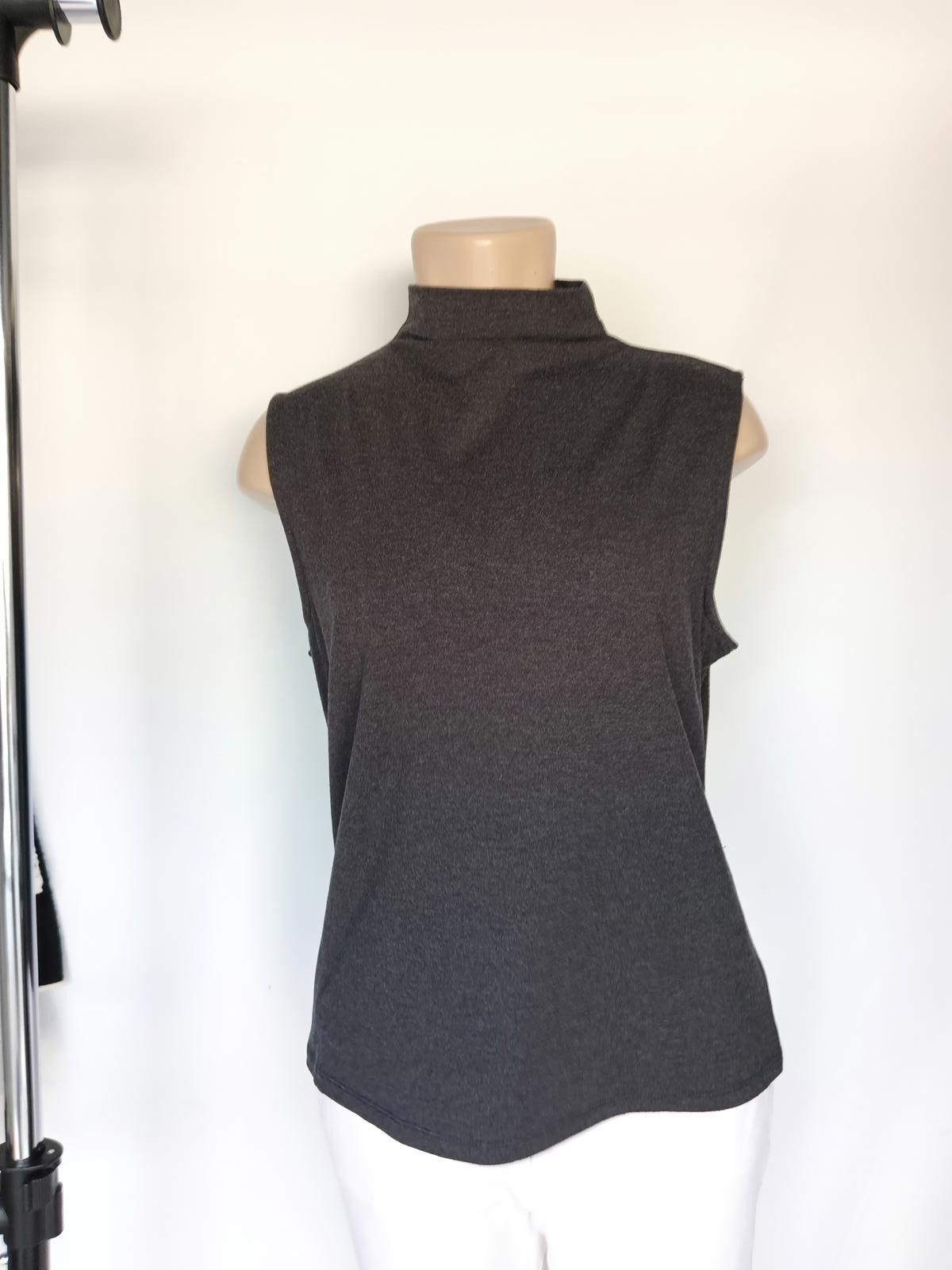 Designer Anne Klein Stretch Mock Neck Tank Top - Size L Size L / US 10 / IT 46 - 1 Thumbnail