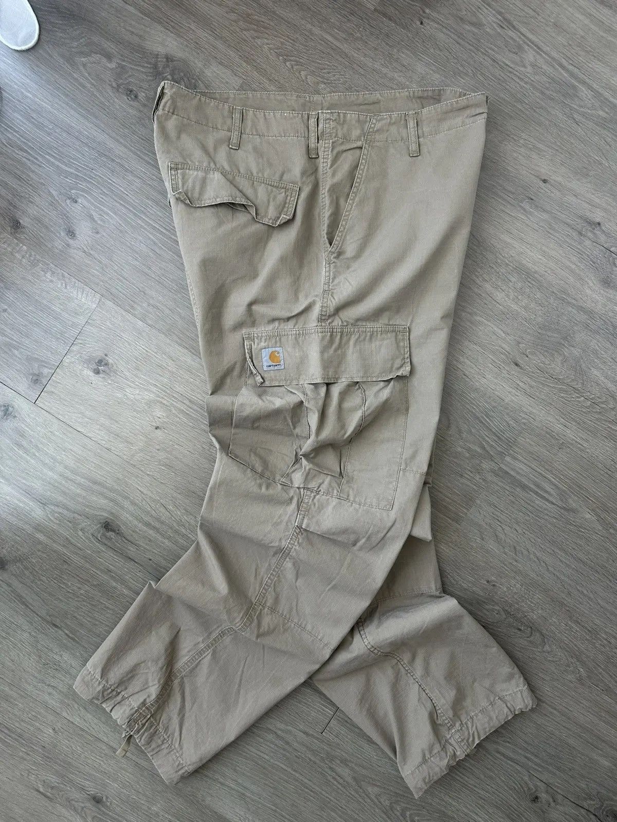 Carhartt Wip Vintage Carhartt Cargo Beige Baggy Pants Size US 36 / EU 52 - 9 Thumbnail