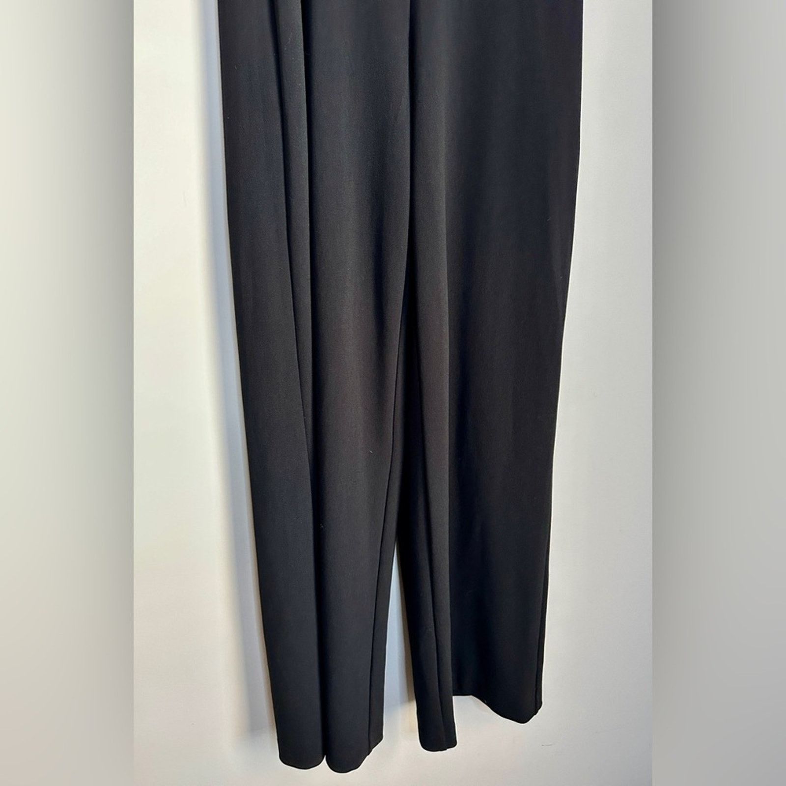 Adrianna Papell Adrianna Pappell 1 Shoulder Jumpsuit Lace Ruffle Black Sz 8 Size 30" / US 8 / IT 44 - 9 Thumbnail