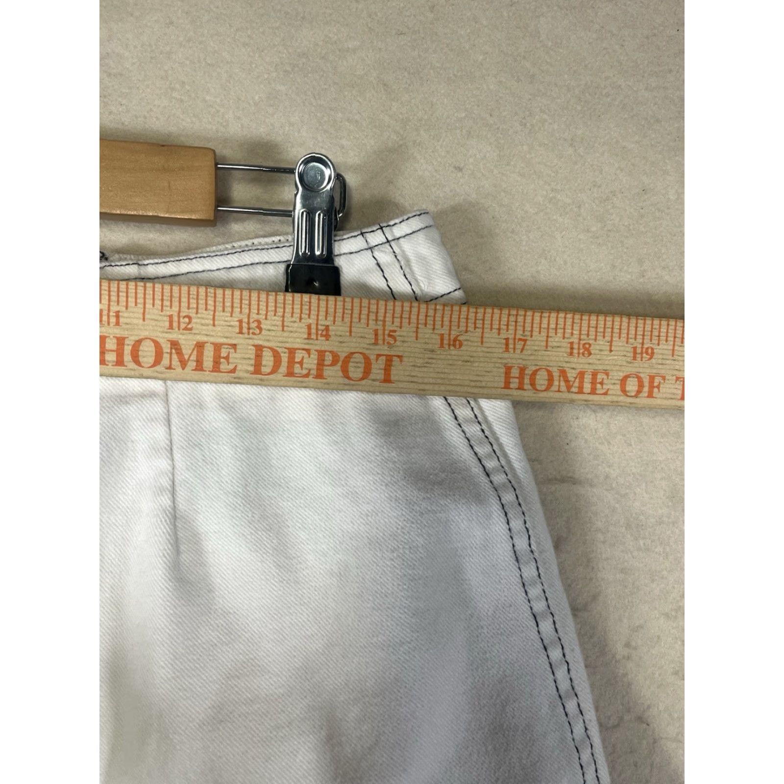 Vintage VINTAGE Breaker White Denim Shorts Lace Up Cotton 13/14 Women Size 34" / US 12 / IT 48 - 3 Thumbnail