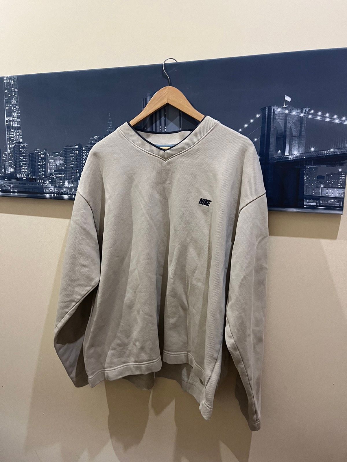 Pre-owned Nike Sweater  Vintage In Beige