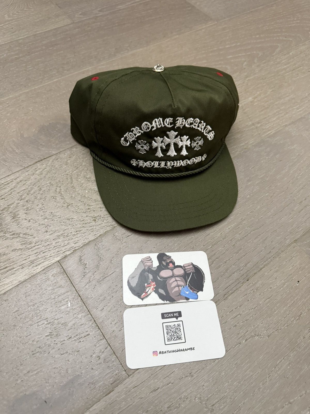 Chrome Hearts Chrome Hearts Gas Station Trucker Hat Olive/Red Size ONE SIZE - 2 Thumbnail